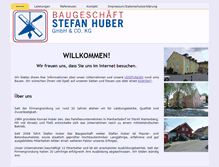 Tablet Screenshot of baugeschaeft-huber.de